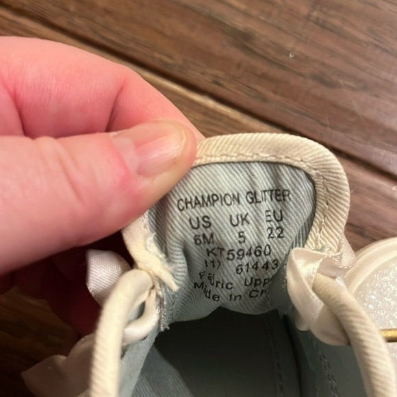 Keds Kids + Kate Spade New York Champion Glitter Sneakers Size 6M - Picture 3 of 7